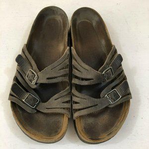 Birkenstock Sandals Two Brown Straps Women's 6